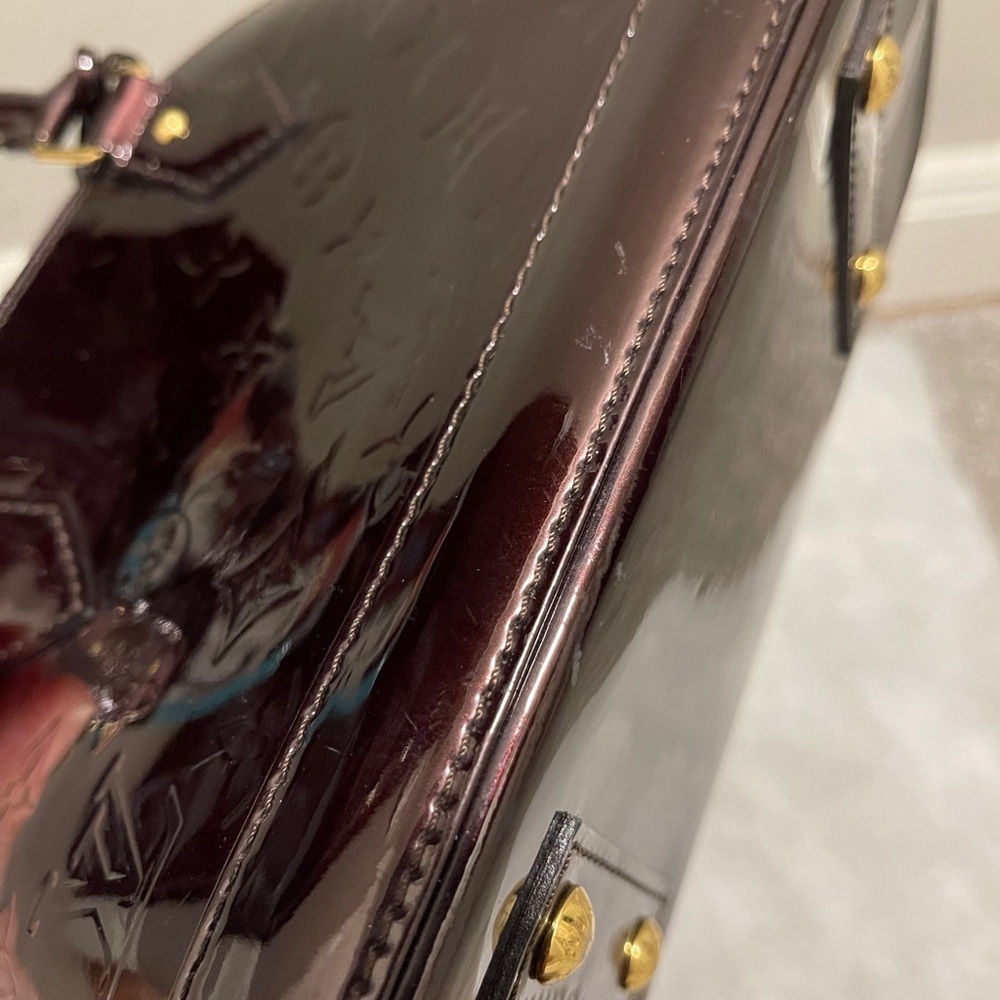 Louis Vuitton Hand Bag Alma BB Bordeaux Vernis - Picture 15 of 16